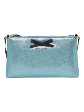Kate Spade Mavis Street Amy Glitter Crossbody with Bow Detail‎ | Blue Crossbody